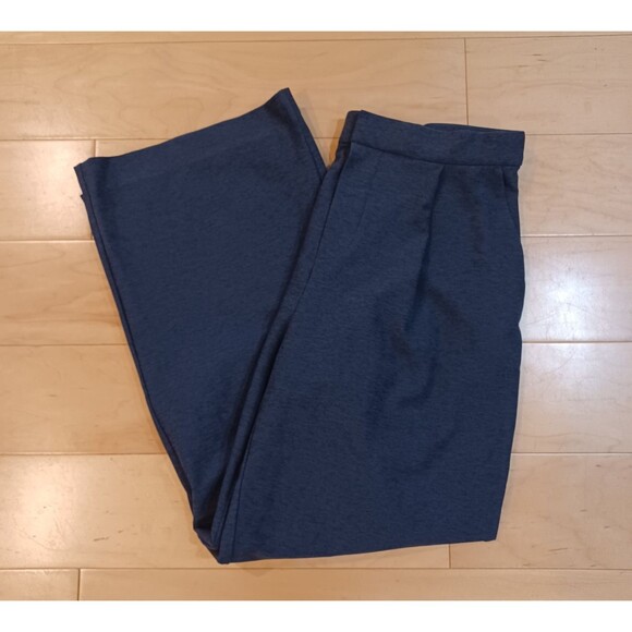 Vuori Elevation Trouser Womens L (30"x27") Navy Dreamknit Wide Leg Pants Travel - Picture 1 of 8
